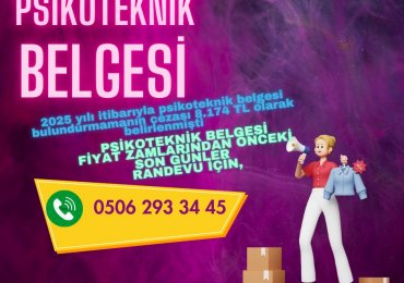Psikoteknik Belgesi İçin Son Fırsat! | ÖZEL SAMSUN PSİKOTEKNİK  0544 788 52 77 
